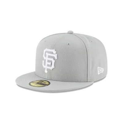 Grey San Francisco Giants Hat - New Era MLB Basic 59FIFTY Fitted Caps USA7386450